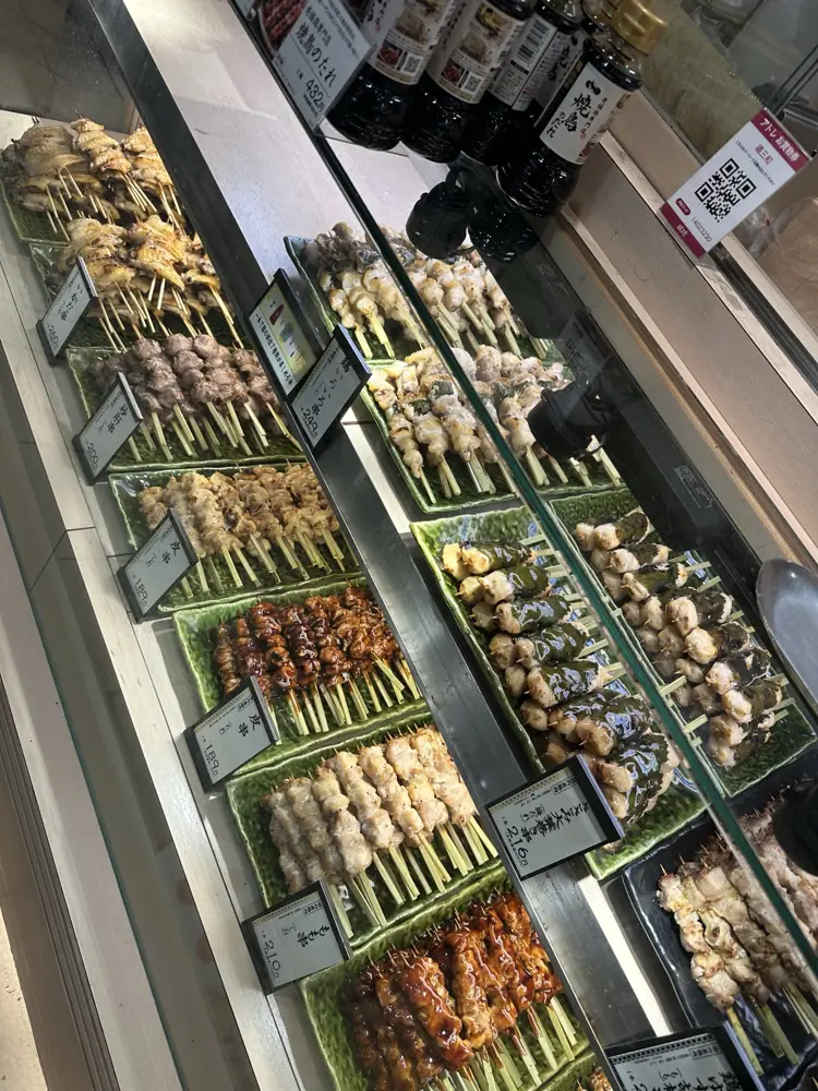 Yakitori skewers, each in its place