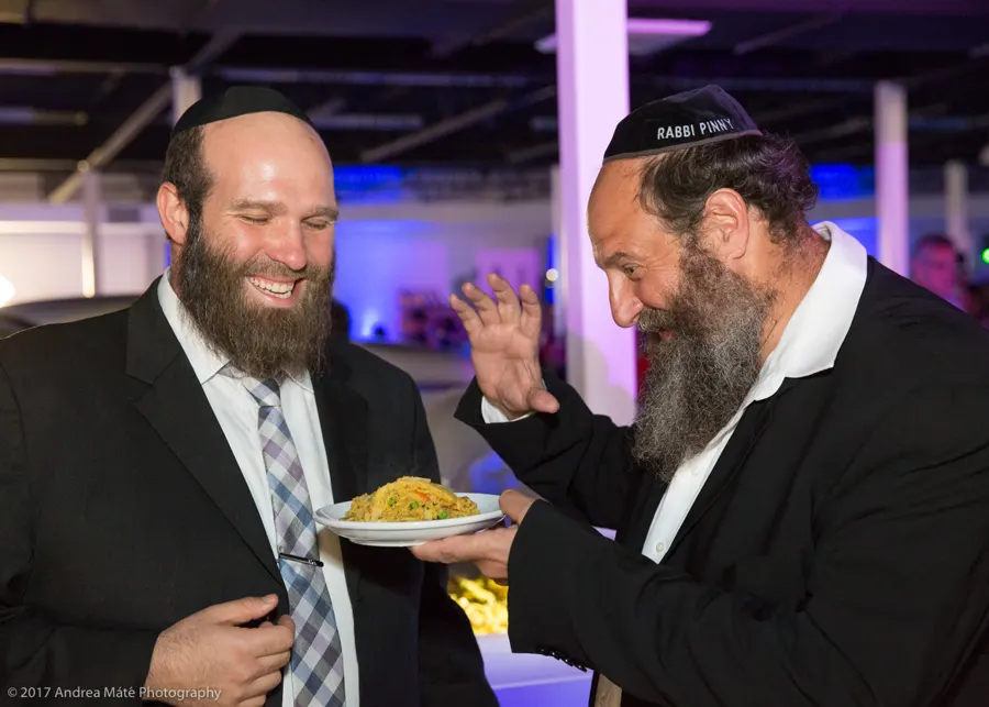 Rabbis of our community enjoying the food